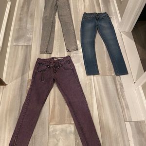 Three pairs of jeans